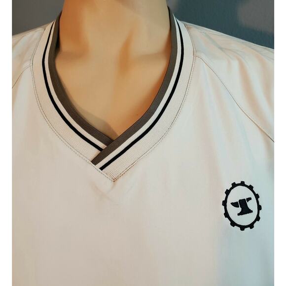 NWT NIKE Tan Beige Windproof Pullover Golf Jacket Windbreaker Men’s Size Large - Picture 2 of 6